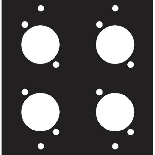 Middle Atlantic Four Canare BNC Punchout Panel