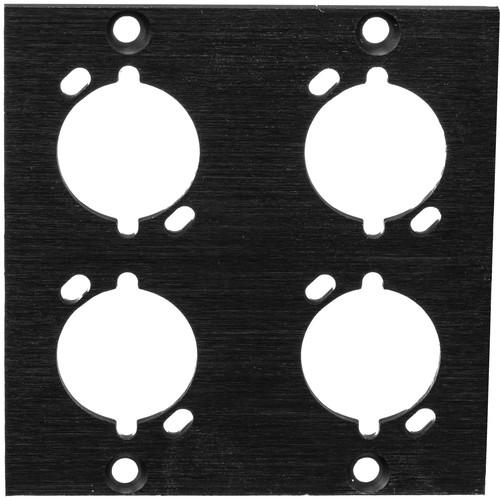 Middle Atlantic Four Universal XLR Female Punchout Panel