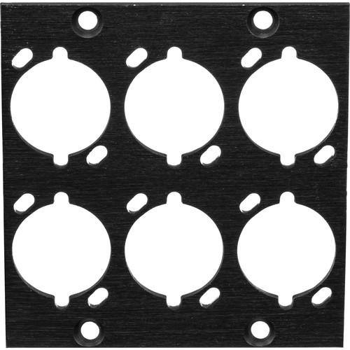 Middle Atlantic Six Universal XLR Female Punchout Panel