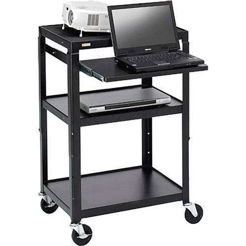 Bretford Adjustable AV Cart with Pull-Out Notebook Shelf