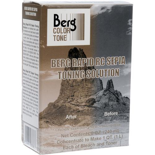 Berg Toner for Black & White Prints - Rapid RC Sepia Makes 1 Quart