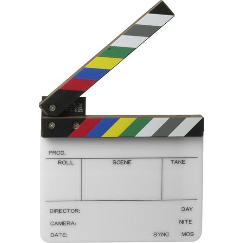 Birns & Sawyer 425004 Acrylic Production Insert Slate, 4x5 Inches with Color Clapper Sticks