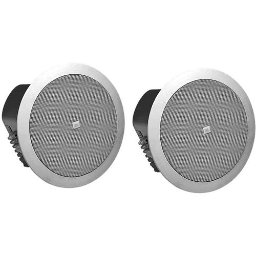 JBL Control 24CTM - Two Way Vented Ceiling Speaker with 4" Woofer for 70 100V Audio Distribution in Low Ceiling Venues - Pair