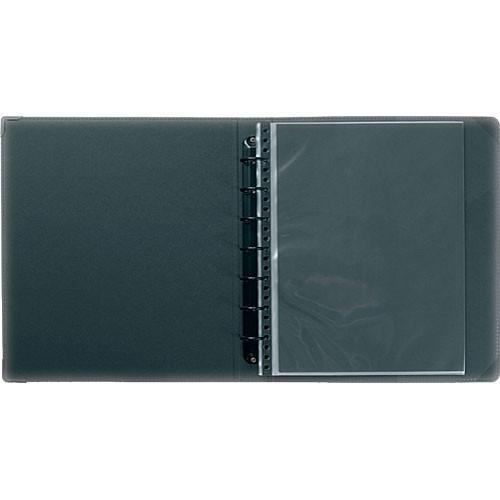 Prat Classic Ring Binder - 11 x 14" - Black - Ten Sheet Protectors