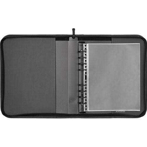 Prat Elite Portbook Presentation Case - 8.5 x 11" - Black - Ten Sheet Protectors