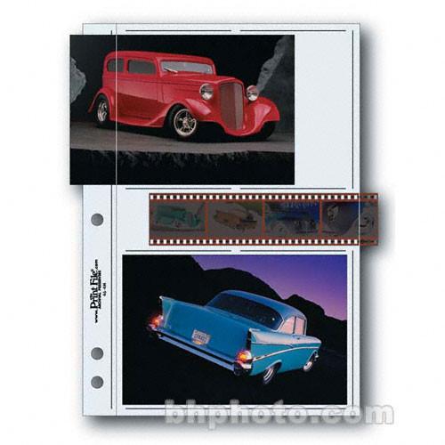 Print File Premium Series-M Archival Storage Page for Prints, 4x6", Holds 4 Prints & Strip of 4 Negatives - 25 Pack