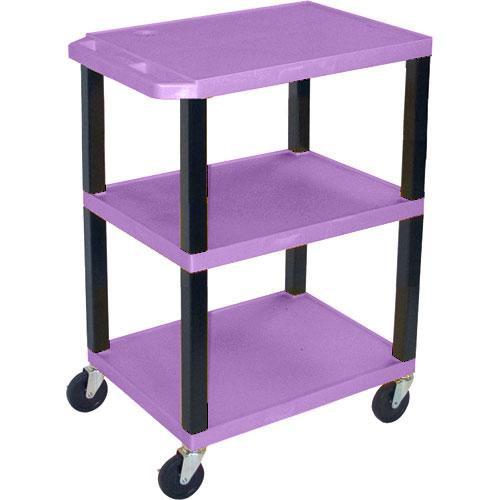 Luxor WT1642EP Tuffy Open Shelf A V Cart - 24 x 16-42 x 18"