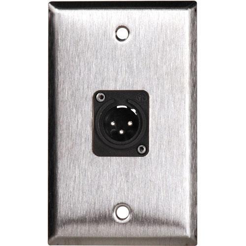 TecNec WPL-1113 1-Gang Wall Plate with Male 3-Pin XLR