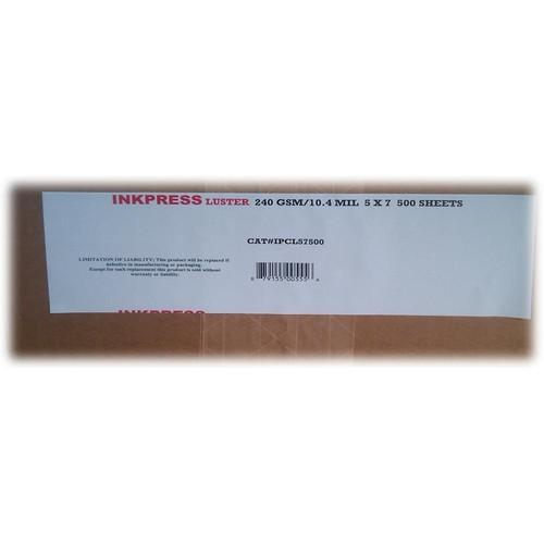 Inkpress Media Luster RC Inkjet Photo-Grade Paper 10 mil 240 gsm 5 x 7" 500-Sheets