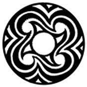 Rosco Standard Black and White Glass Spectrum Gobo #81159 Eastern Tattoo