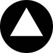 Rosco Standard Black and White Glass Spectrum Gobo #81188 Open Triangle