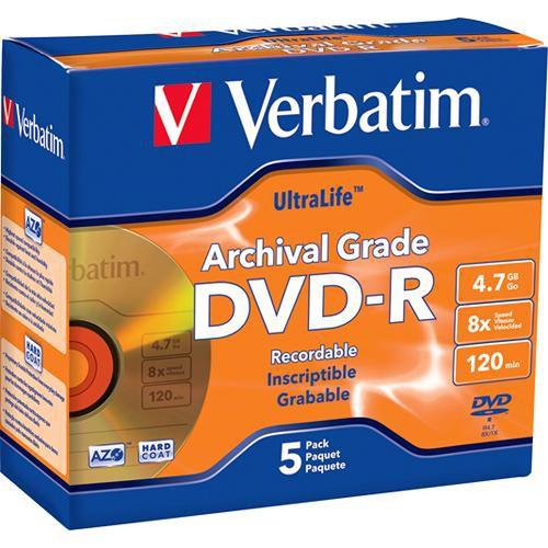 Verbatim DVD-R UltraLife Gold Archival Grade 4.7GB Recordable Disc