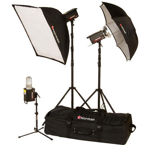 Norman 3 "R" Monolight, Umbrella Softbox Kit