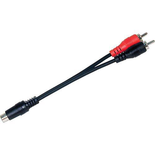 Comprehensive RCA Female to Two RCA Male Y-Cable - 6"