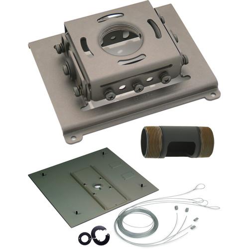 Premier Mounts PDS Universal Projector Mount with False Ceiling Adapter, 4" NPT, and Quick Lock Cable