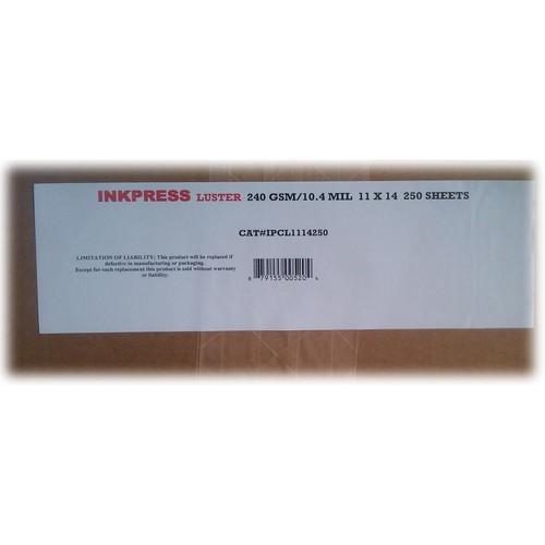 Inkpress Media Luster RC Inkjet Photo-Grade Paper 10 mil 240 gsm 11 x 14" 250-Sheets
