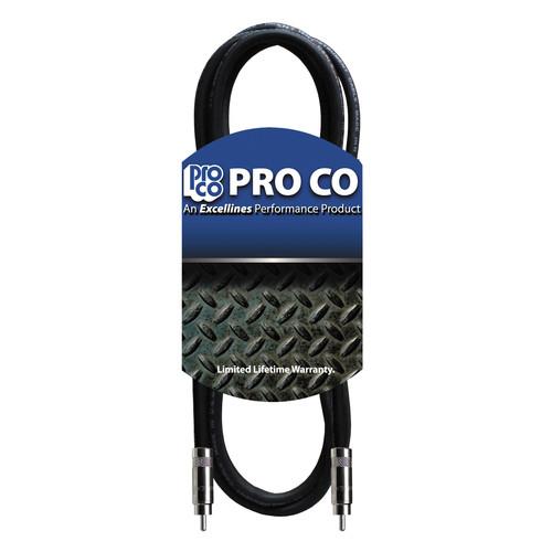 Pro Co Sound RCA Male to RCA Male Excellines Cable - 3 ft