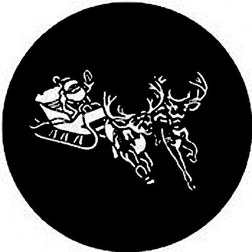 Rosco Standard Steel Gobo #7720 - Santa & Sleigh