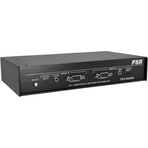 FSR TN-2105EQA 2x1 Computer Audio Video Switcher - HD-15, BNC, Unbalanced Audio In, Balanced Audio Out