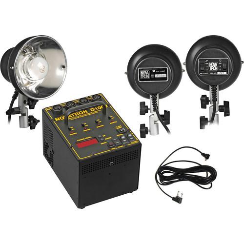 Novatron D1000 3 Head Basic Pro Kit - Includes: 1000 Watt Second Power Pack, 2- 2140C, 1- 2100C Flash Heads, Sync Cord - NO Umbrellas, Stands or Case