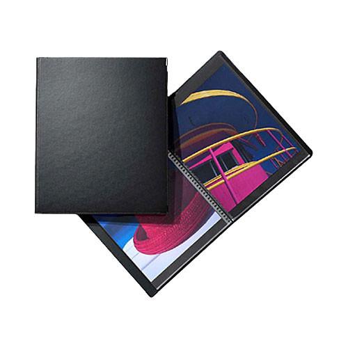 Prat Classic Spiral Book - 9.5 x 12.5" - Black - 20 Sheet Protectors