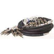 Pro Co Sound Excellines Series Analog Multitrack Harness Cable 16x 1 4" TRS Stereo Male to 16x TRS Stereo Phone Male - 10
