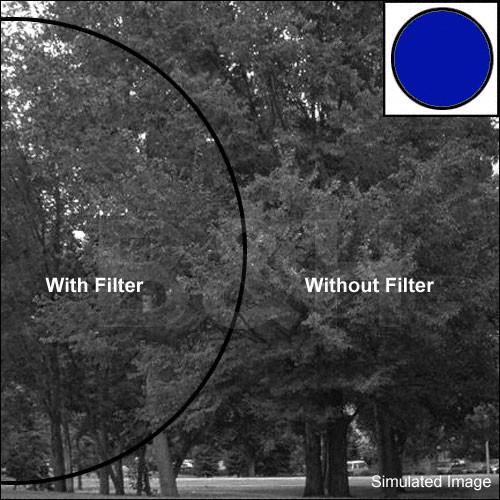 Tiffen 4x5.65" Blue #47B Glass Filter for Black & White Film