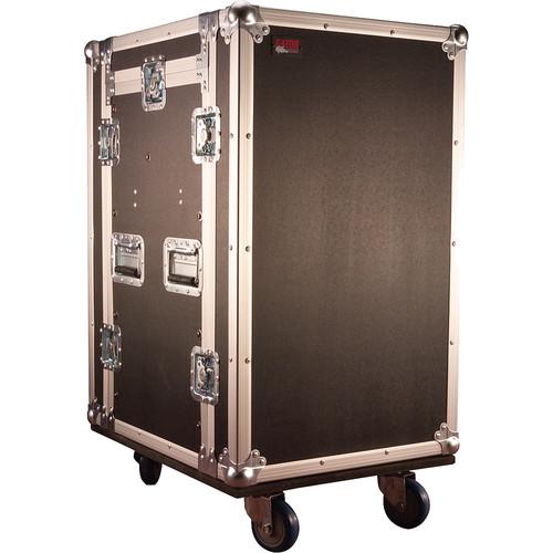 Gator Cases G-TOUR 10X14 PU Pop-Up Console Rack Case - 10 Space Top and 14 Space Front and Rear Rackable Audio Equipment
