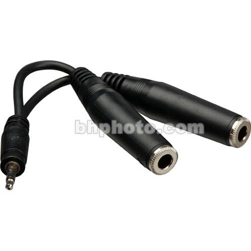 Hosa Technology Stereo Mini Male to 2 Stereo 1 4" Female Y-Cable - 6"