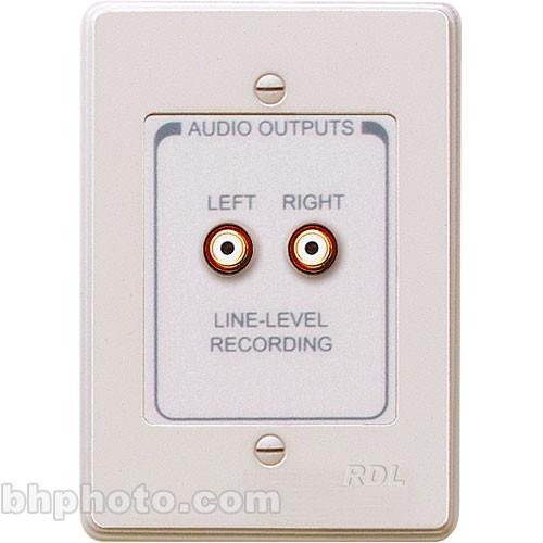 RDL RCX-A2N Wall Plate with Dual Phono Audio Outputs for the RCX-5C Audio Controller