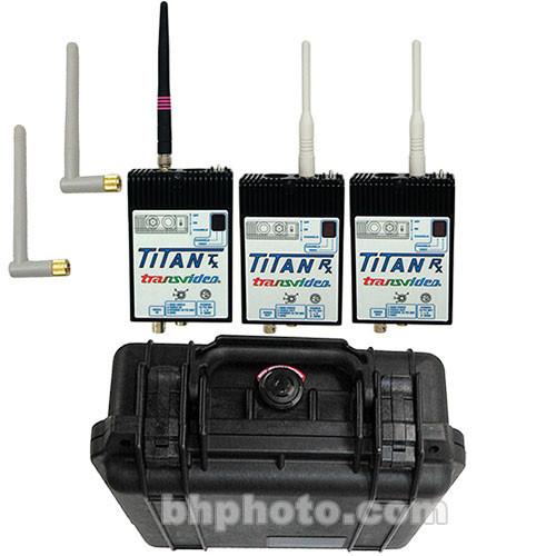 Transvideo Titan Wireless Video Duo Set 1 - Two Receivers, One Transmitter, Microwave, Hirose and Lemo Connectors