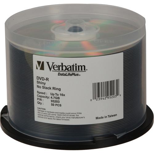 Verbatim DVD-R 4.76GB 16X DataLifePlus Shiny Silver Spindle