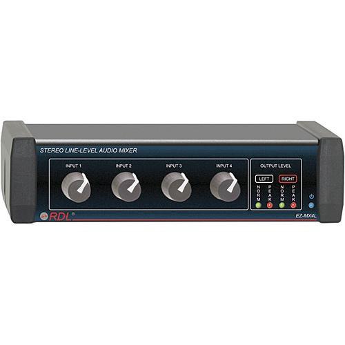 RDL EZ-MX4L Stereo 4-Channel, Line-Level Mixer