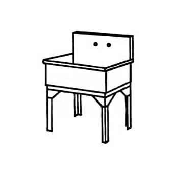 Arkay Stainless Steel Utility Sink With Backsplash -