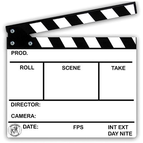 Birns & Sawyer 425002 Professional Acrylic Production Slate with Black and White Clapper Sticks