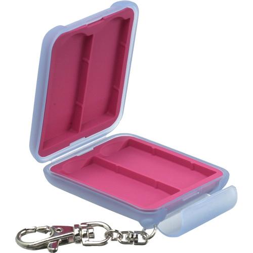 Hakuba Hard Plastic Digital Media Storage Case - holds 4 Memory Stick Media Cards