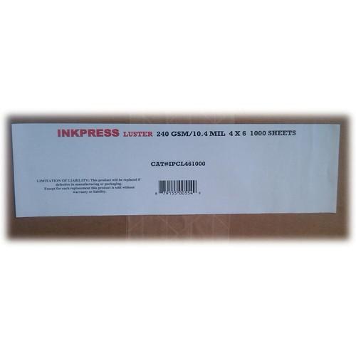 Inkpress Media Luster RC Inkjet Photo-Grade Paper 10 mil 240 gsm 4 x 6" 1000-Sheets