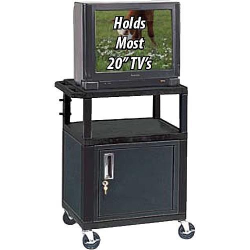Luxor WT34C2E Tuffy A V Cabinet Cart with Two Shelves