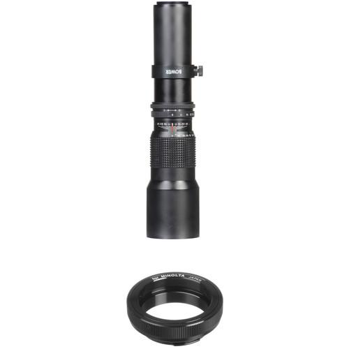 Bower 500mm f 8 Manual Focus Telephoto Lens for Minolta MD