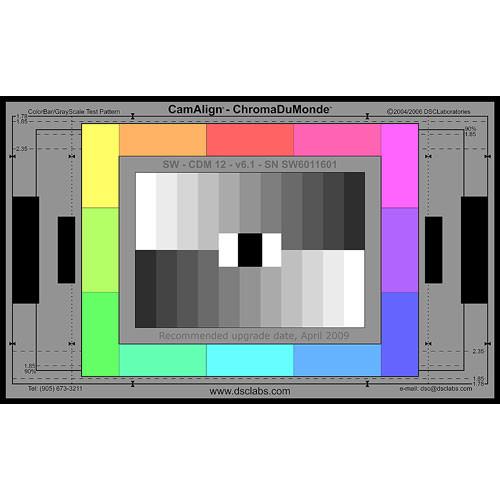 DSC Labs ChromaDuMonde 12 Maxi CamAlign Chip Chart