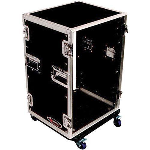 Odyssey Innovative Designs Flight Zone 16-Space Amp Rack Case with Wheels