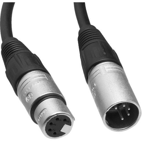 Remote Audio Star-Quad 5-Pin XLR Male to 5-Pin XLR Female Stereo Mic Extension Cable - 50