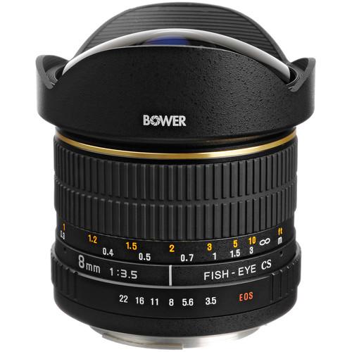 Bower SLY 358C 8mm f 3.5 Fisheye Lens for Canon APS-C EOS Cameras