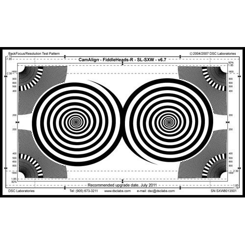 DSC Labs Fiddlehead BackFocus Super Maxi Focus Pattern & Resolution Chart