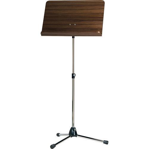 K&M 118 1 Orchestra Music Stand with Walnut Desk