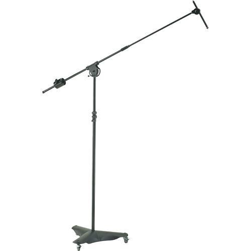 K&M 21430 Mobile Overhead Microphone Stand with Caster Base