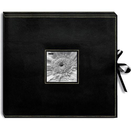 Pioneer Photo Albums SBX-12 Sewn Leatherette 3-Ring Frame Scrapbook Box with Ribbon Closure
