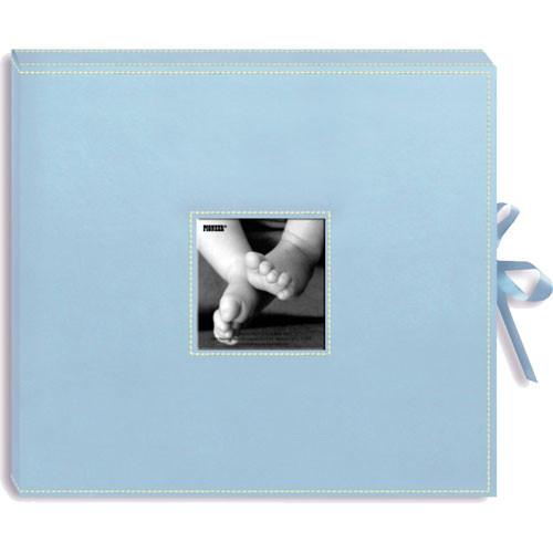 Pioneer Photo Albums SBX-12 Sewn Leatherette 3-Ring Frame Scrapbook Box with Ribbon Closure