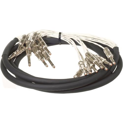 Pro Co Sound MT8QQ-10 Analog Harness Cable 8x 1 4" TS Phone Male to 8x 1 4" TS Phone Male