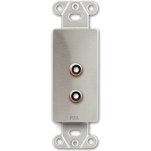 RDL DS-PHN2 Dual RCA Jack on Decora Wall Plate - Solder type